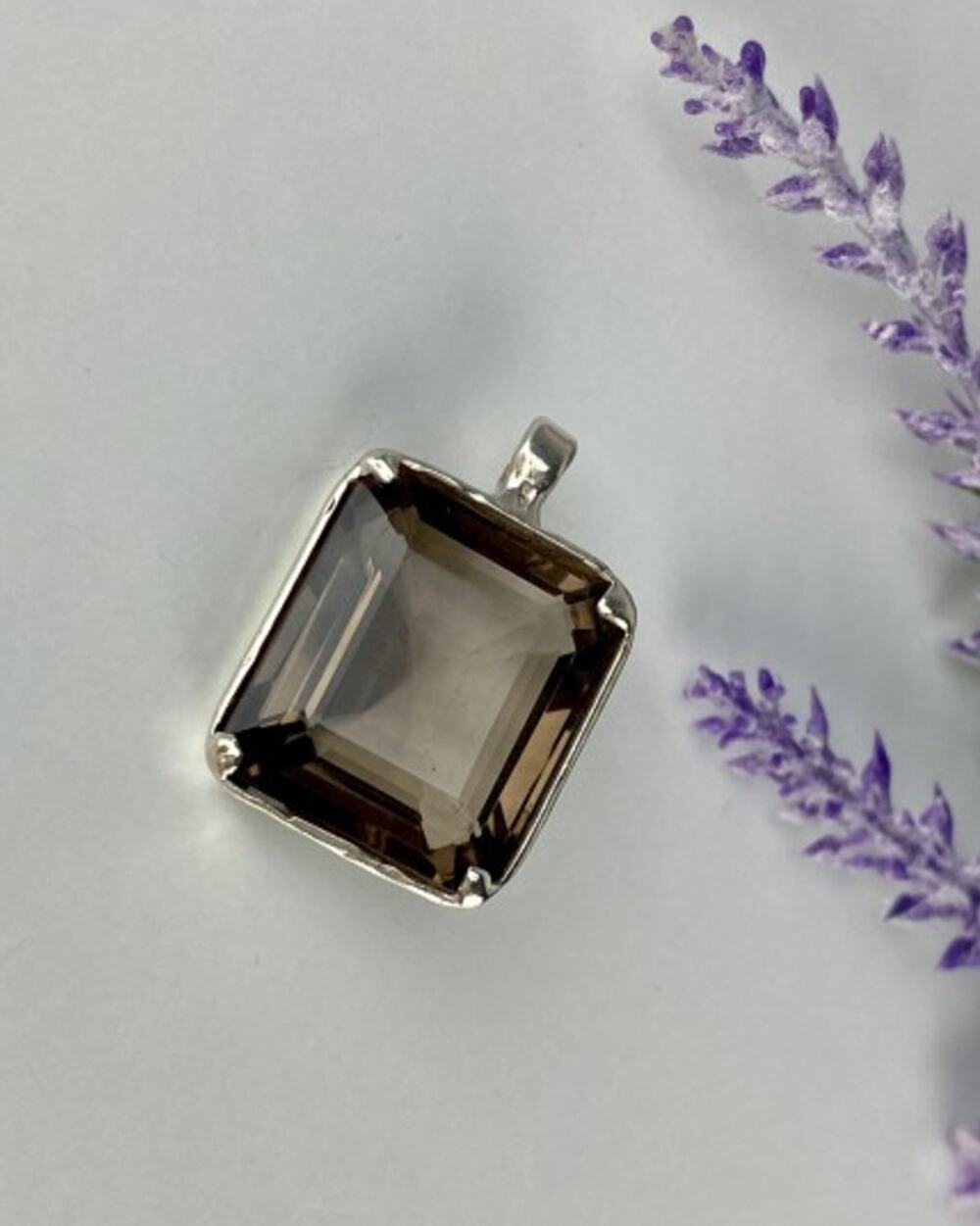 925 Sterling Silver Brown Tourmaline Pendant